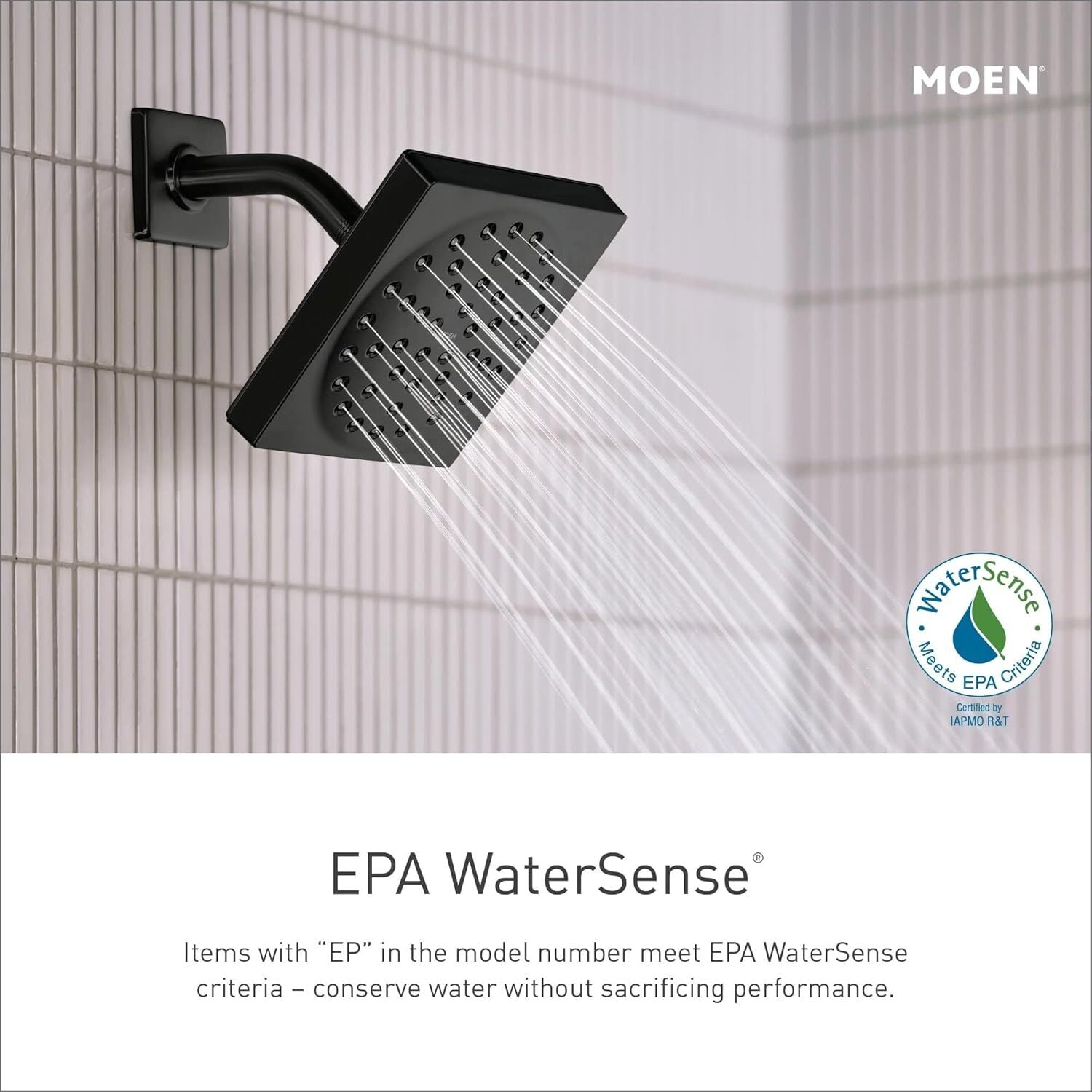 ​Moen 3671EPBL Multi-Function Hand Shower w/ Slide Bar & Hose In Matte Black