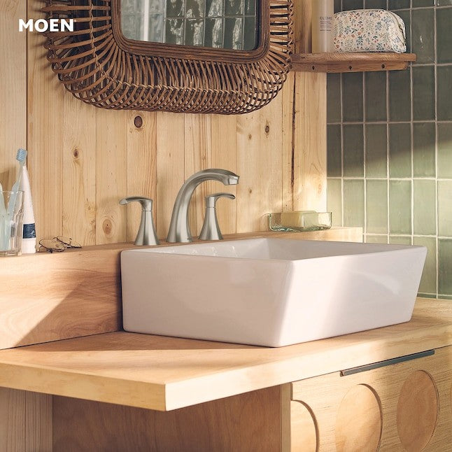 Moen 84138SRN Graeden 2-Handle Widespread Bathroom Sink Faucet - Brushed Nickel