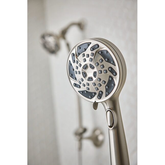 Moen 26035SRN Renewal 5-Function Round Dual Shower W/ Hand Held Brushed Nickel