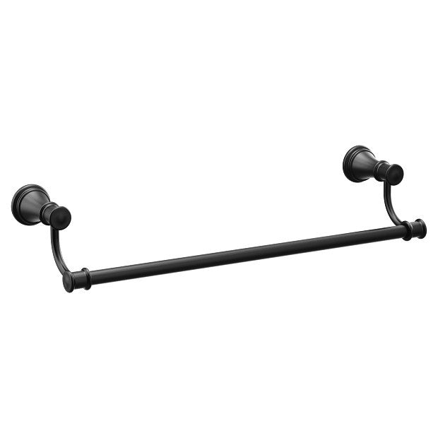 Moen YB6418BL Belfield 18-Inch Bathroom Towel Bar - Matte Black