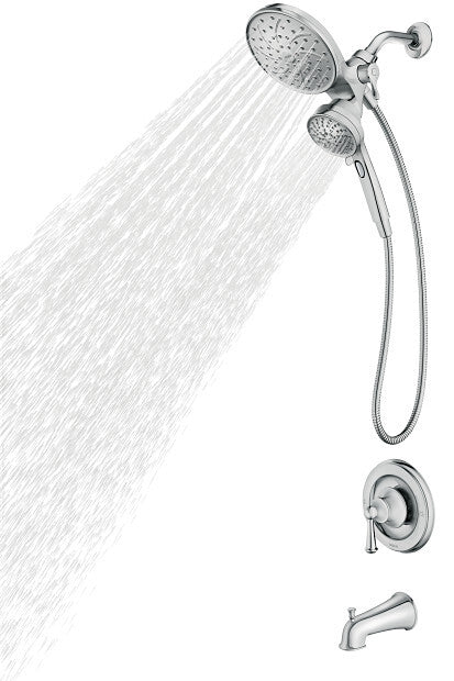 Moen 82611 Brecklyn 6-Spray Tub Shower Faucet Rainshower - Chrome