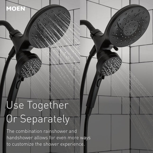 Moen 82137BL Graeden 6-Spray Magnetix Tub & Shower Faucet with Valve Matte Black