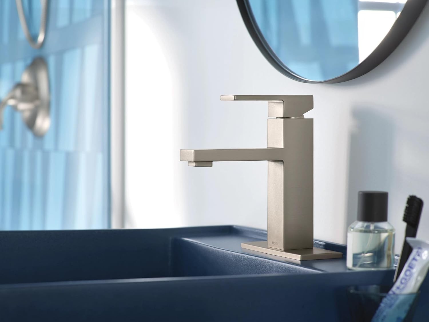 Moen 84771SRN Revyl 1-Handle Bathroom Faucet Spot Resist Brushed Nickel Finish