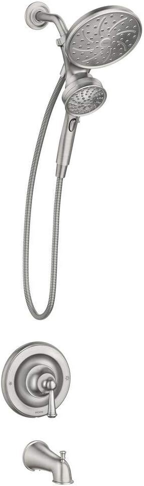 Moen Brecklyn 82611SRN Tub Shower 6-Spray Faucet Set w VALVE - Brushed Nickel