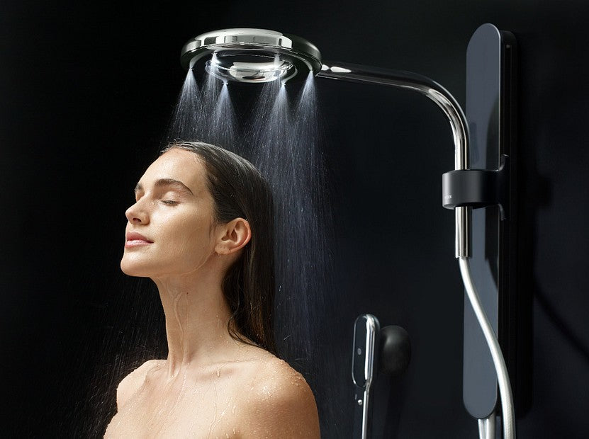 Moen N207C0BLC Nebia 8 in. 2-Function Spa Shower Head - Matte Black & Chrome