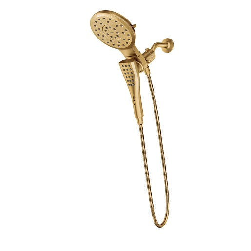 MOEN 220C3EPBG Verso 8-Spray Patterns 1.75 GPM 7" Dual Hand Shower Brushed Gold