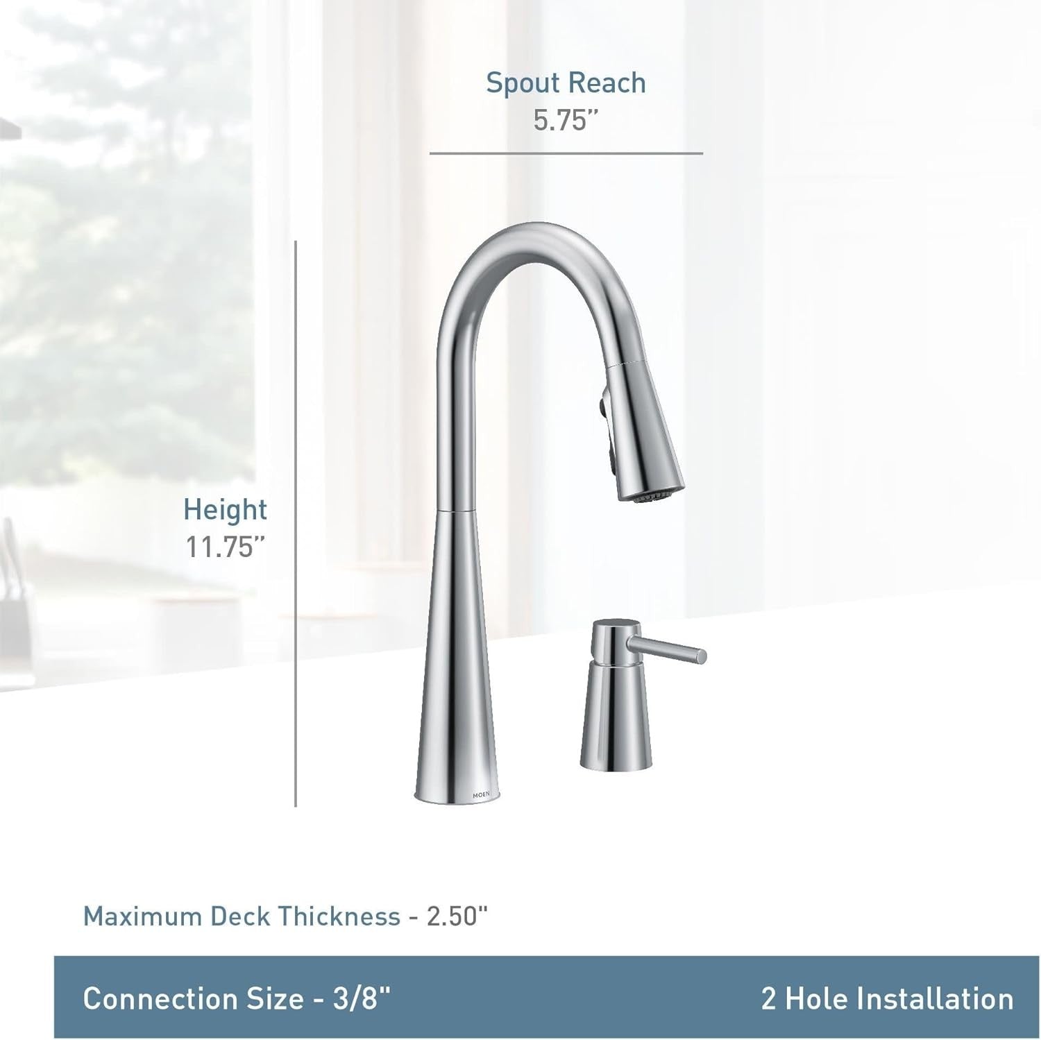 Moen 7871SRS Sleek 1-Handle High Arc Pulldown Kitchen - Spot Resist Stainless