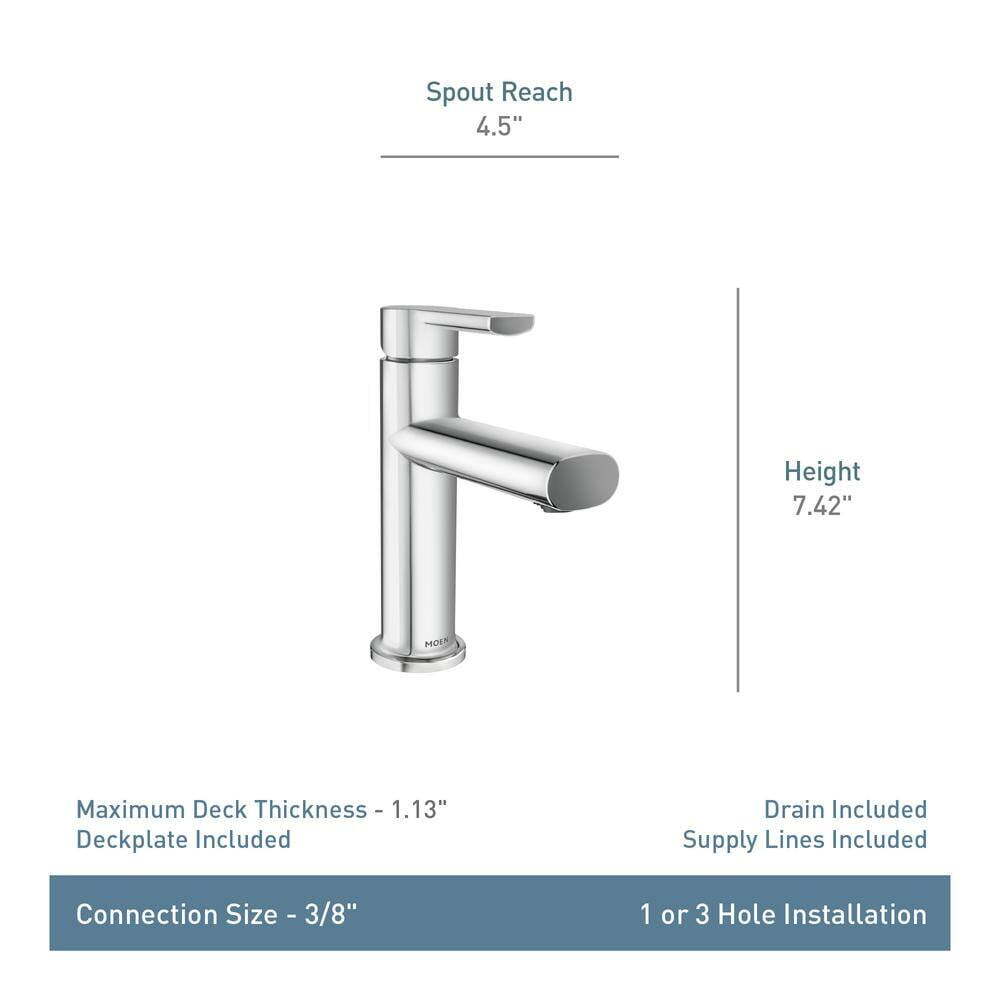 MOEN 84794 Meena Single Hole Single-Handle Bathroom Faucet in Chrome