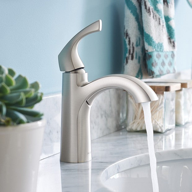 Moen 84505SRN Lindor 1-Handle Bathroom Faucet - Spot Resist Brushed Nickel