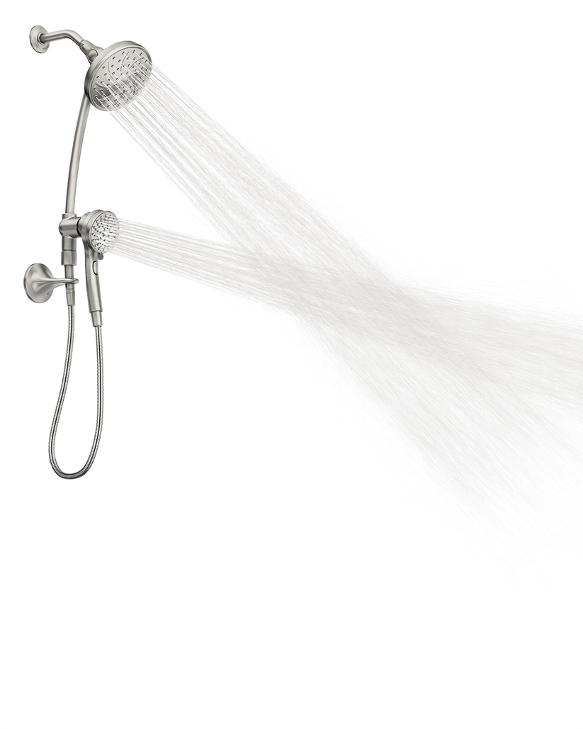 MOEN Attract Magnetix 6-Spray Patterns Dual Shower Heads Brushed Nickel 28586SRN