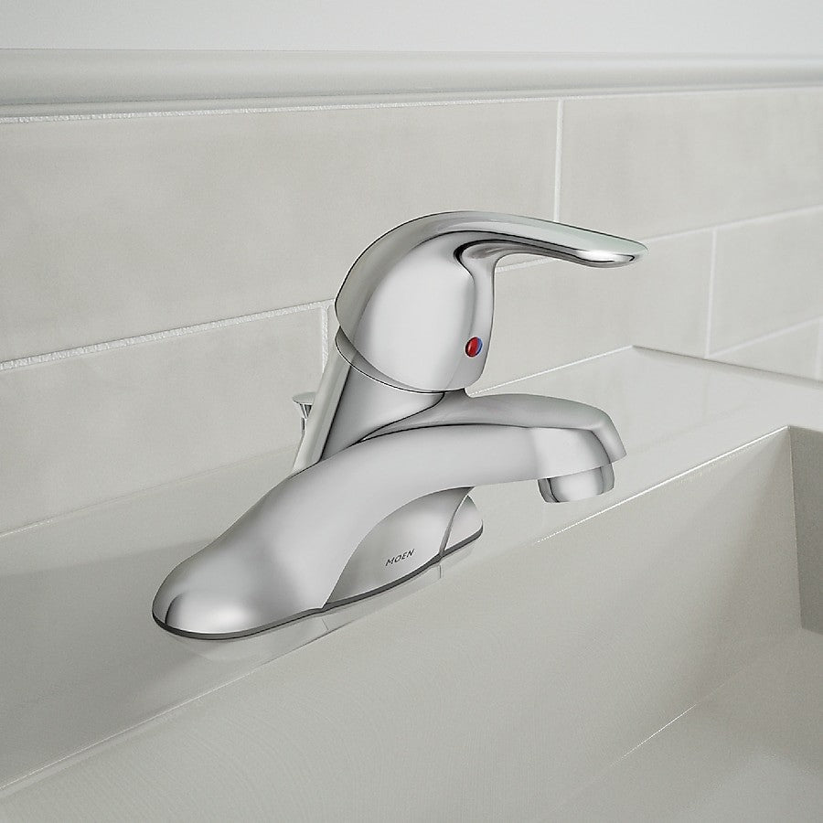 Moen Adler 1-Handle 4 In Centerset Low Arc Bathroom Faucet - Chrome WS84503