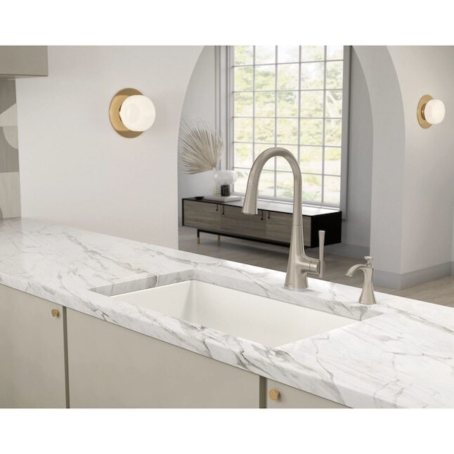 Moen 9126SRS Kurv Single Handle High Arc Pull-Down Kitchen Faucet - Spot Resist