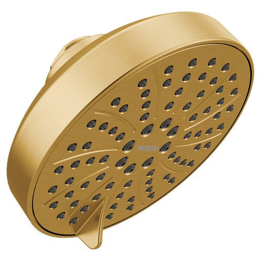 Moen 6512BG 6-Function Showerhead 5" Round Spray Head 2.5 GPM - Brushed Gold