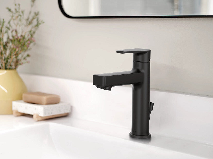 Moen CFG 40051BL Slate 1-Hole/Centerset Modern Bathroom Faucet - Matte Black