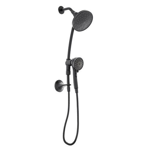 MOEN 28586BL Attract with Magnetix 6-Spray 6.75" Dual Shower Head - Matte Black