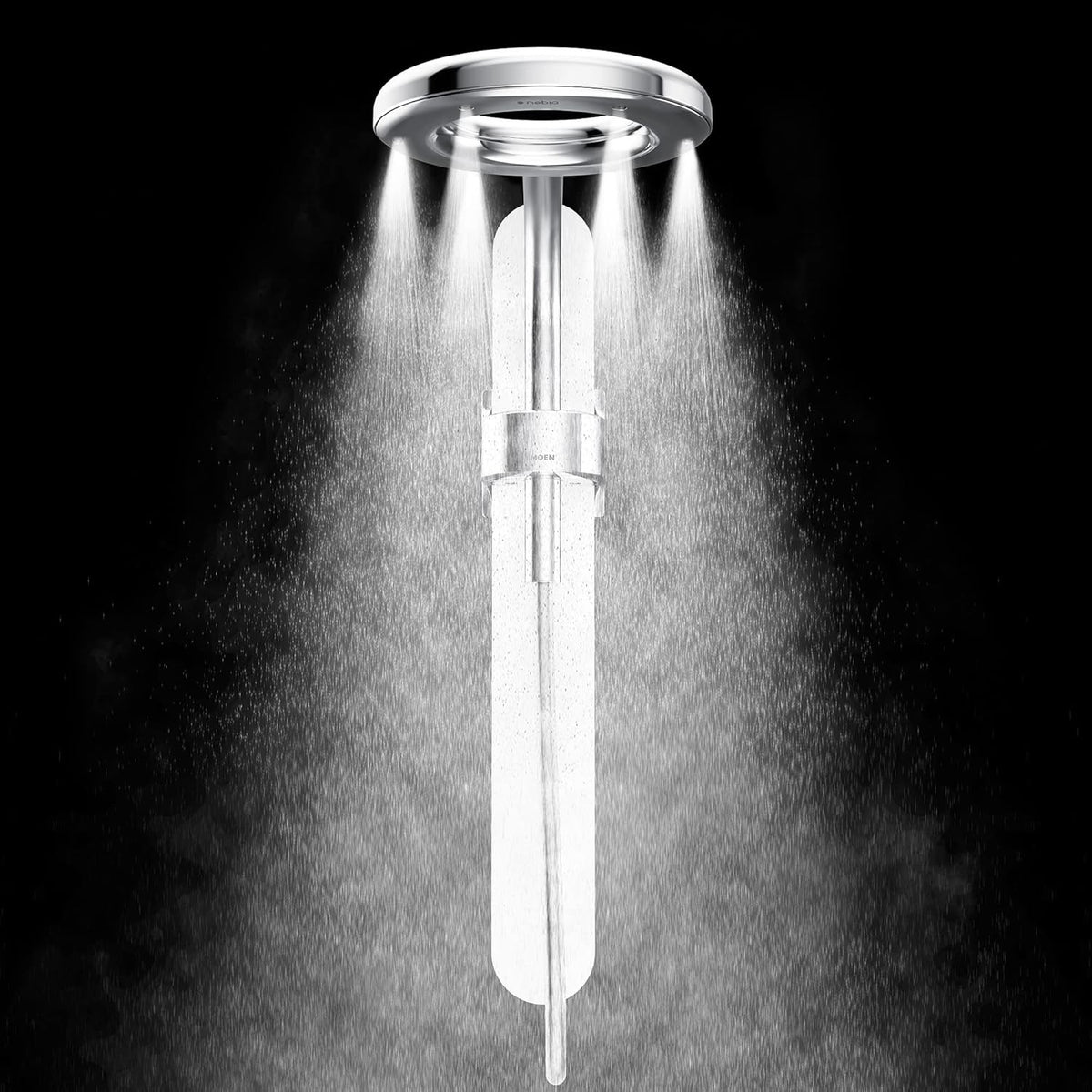 Moen N207R0CH NEBIA Wall Mount 8" Rain Spa Shower Head w/ Slide Bar Chrome