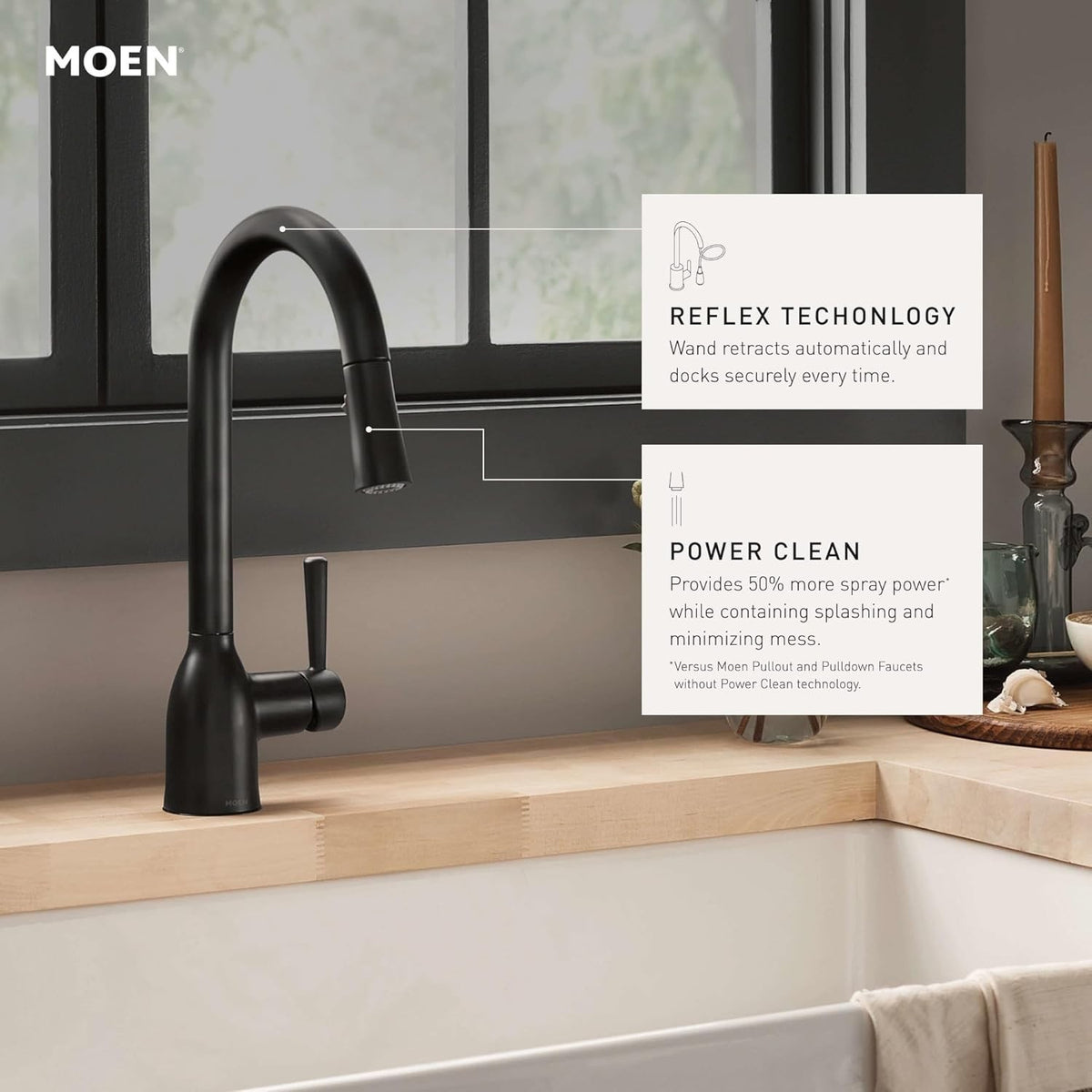 Moen 87233 Adler 1.5 GPM Pull Down Kitchen Faucet - Polished Chrome