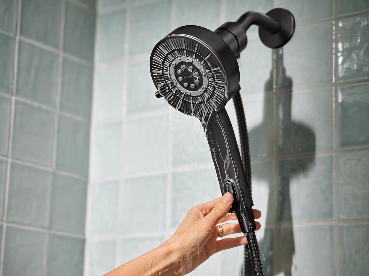 Moen Water Saving Handheld Shower Head Magnetic Docking -Matte Black 230H2EPBL