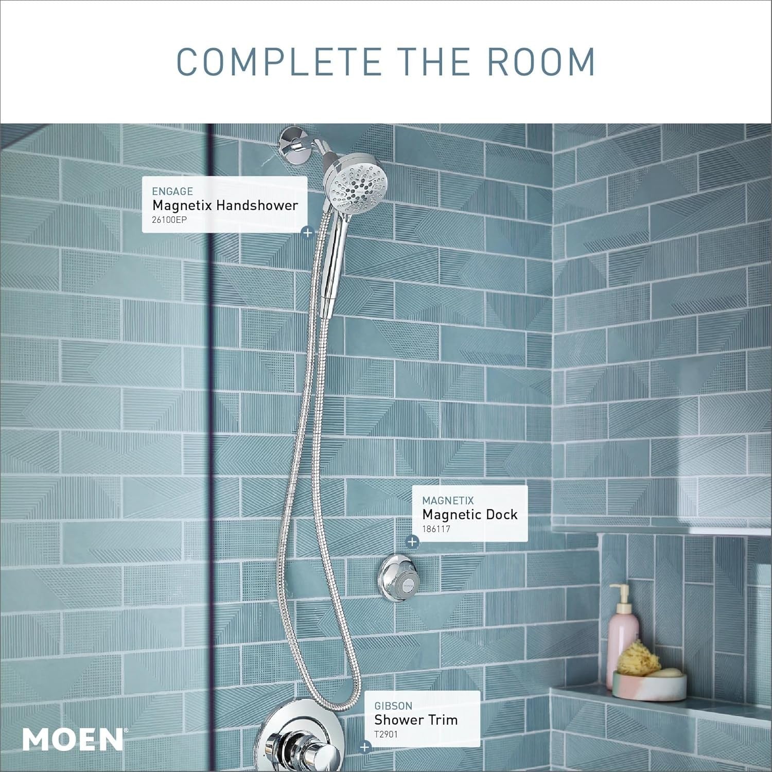 Moen 26100EP Engage Magnetix 6 Setting Handheld Shower Head - Chrome