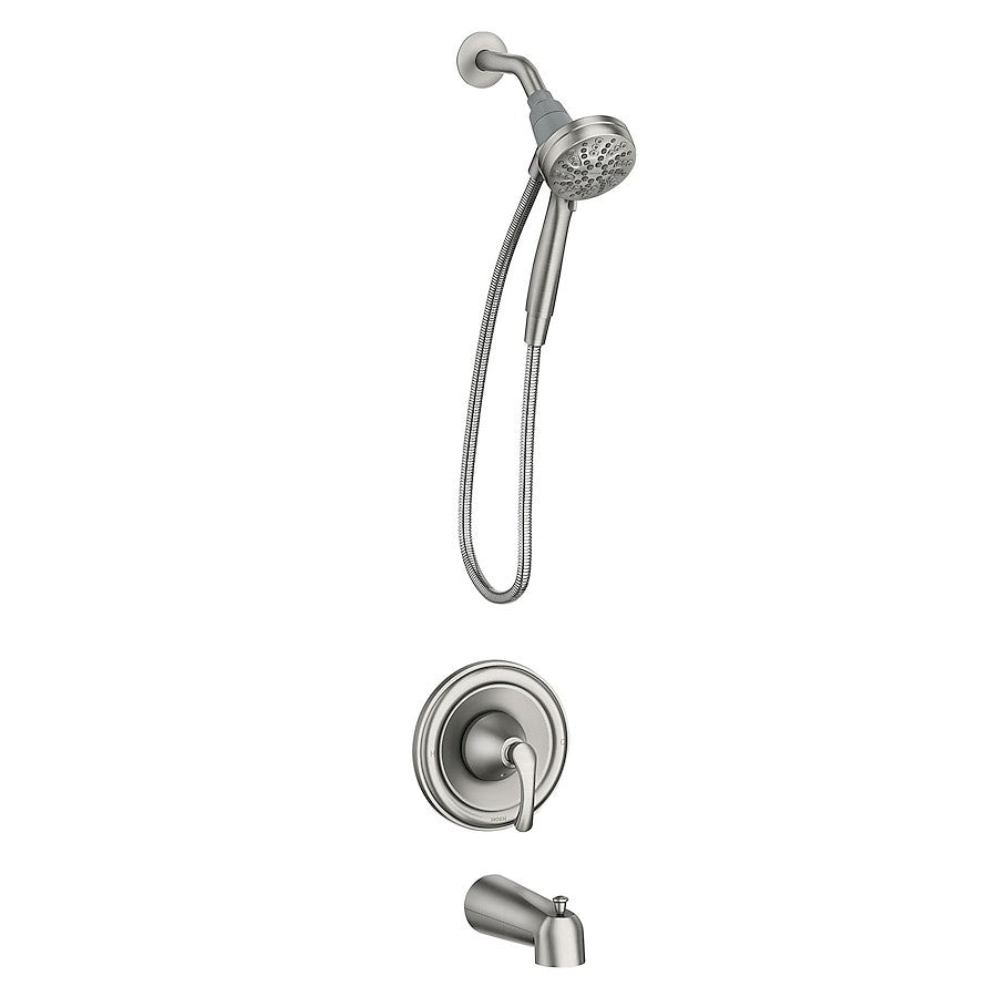 Moen 82879SRN Tiffin 1-Handle Tub & Shower Trim / Valve Package Brushed Nickel