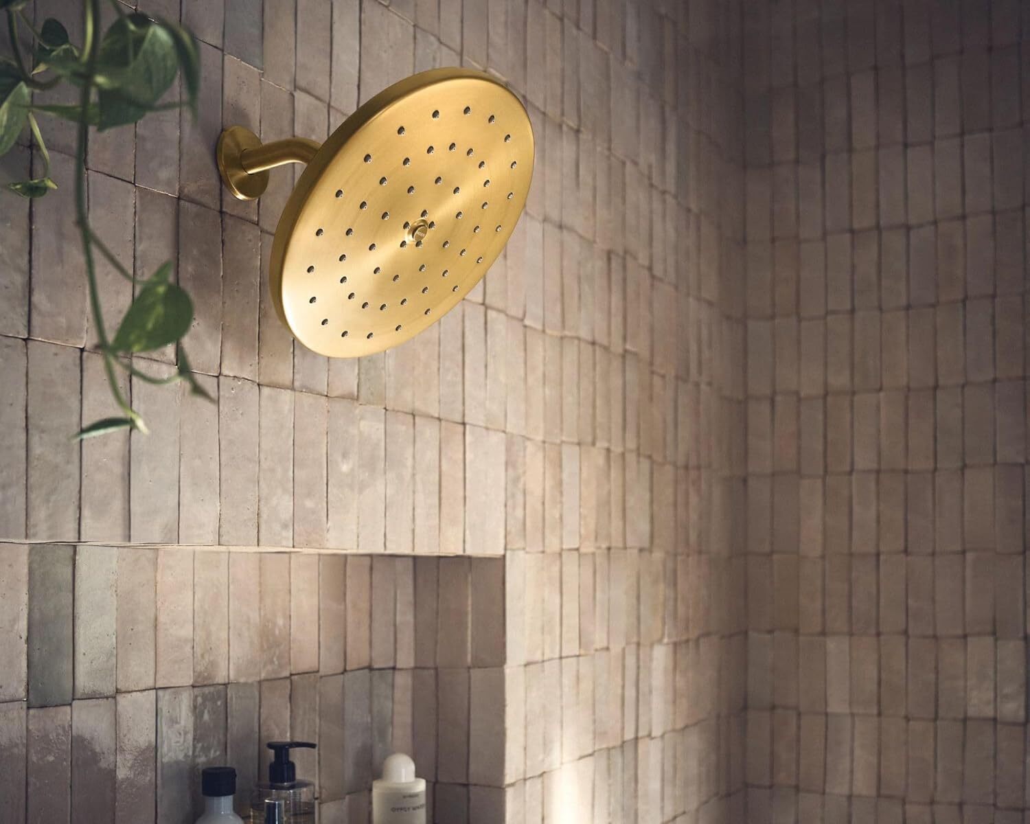 Moen S112BG Waterhill 2.5 GPM Single Function Rain Shower Head - Brushed Gold