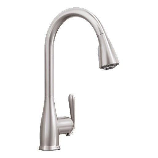Moen 87879SRS Haysfield Spot Resist Stainless 1 Handle Pulldown Kitchen Faucet