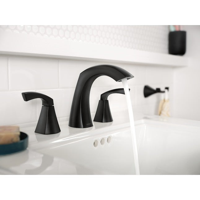 MOEN 84517BL Findlay 8 in. Widespread 2-Handle Bathroom Faucet in Matte Black
