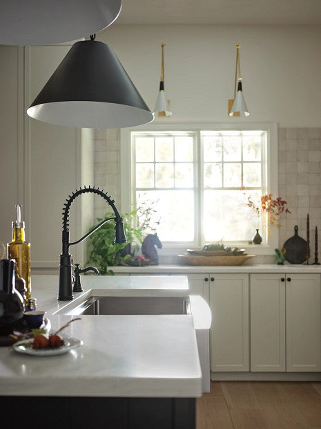 Moen S3945BL Traditional Deck Mounted Soap & Lotion Dispenser - Matte Black