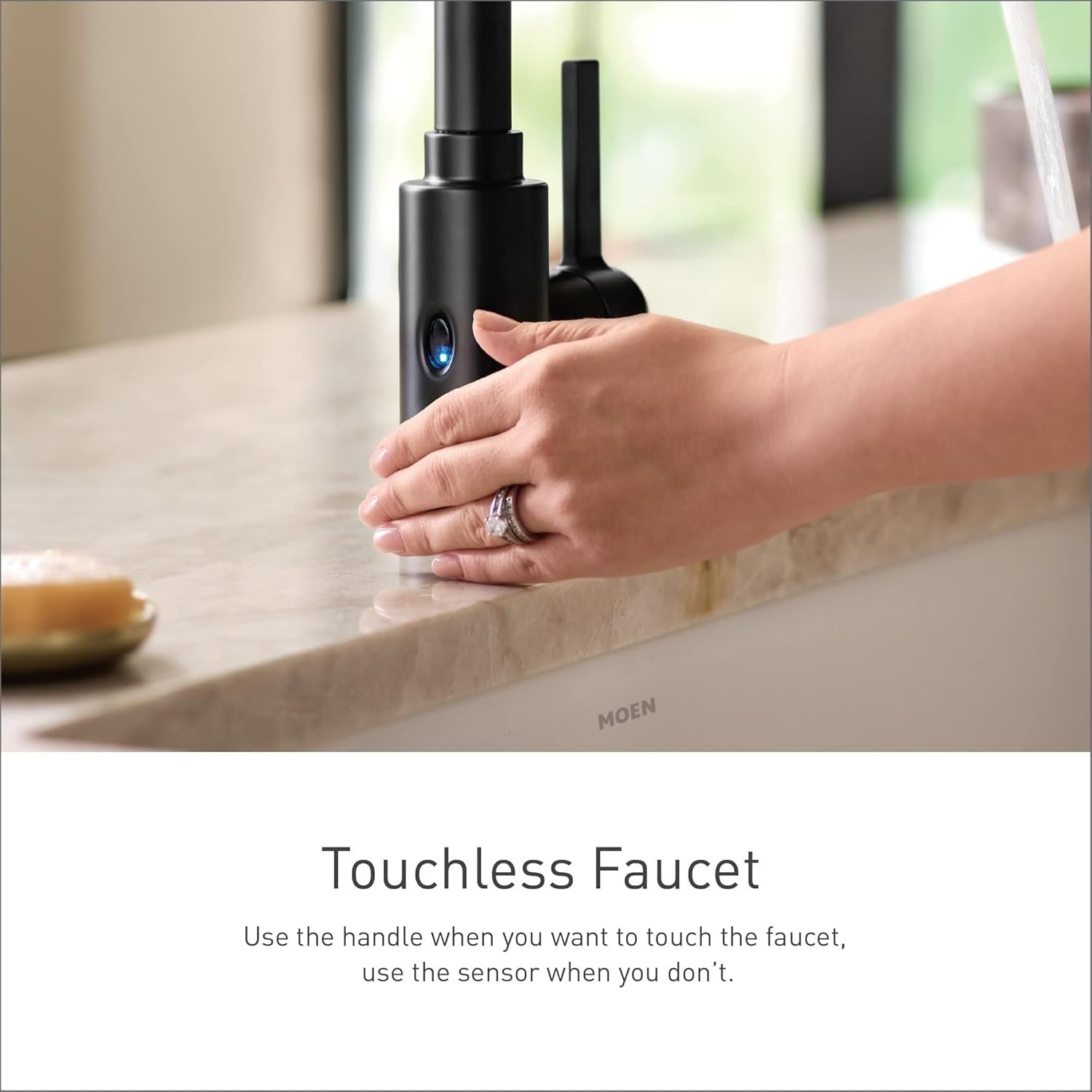 Moen 7185EWSRS Brantford 1.5 GPM Pull Down Kitchen Faucet Stainless Touchless