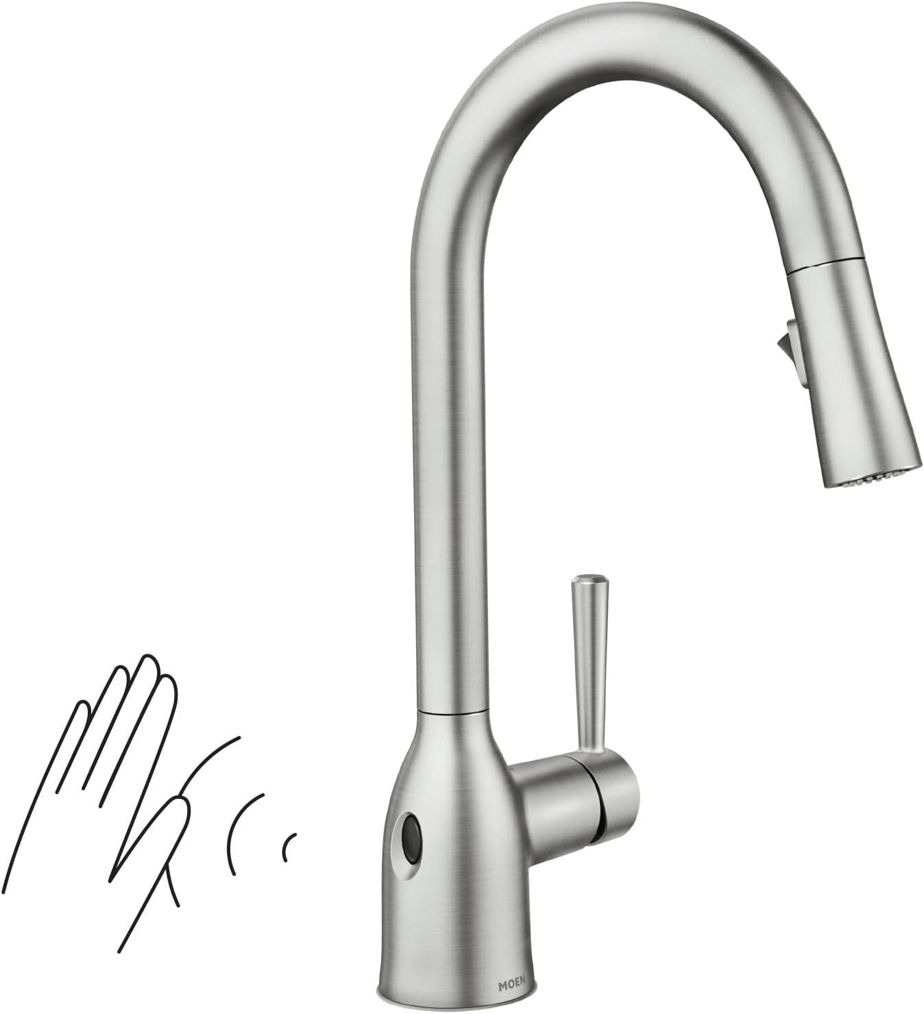 MOEN Adler Touchless 1-Handle Pull-Down Kitchen Faucet Spot Stainless 87233EWSRS