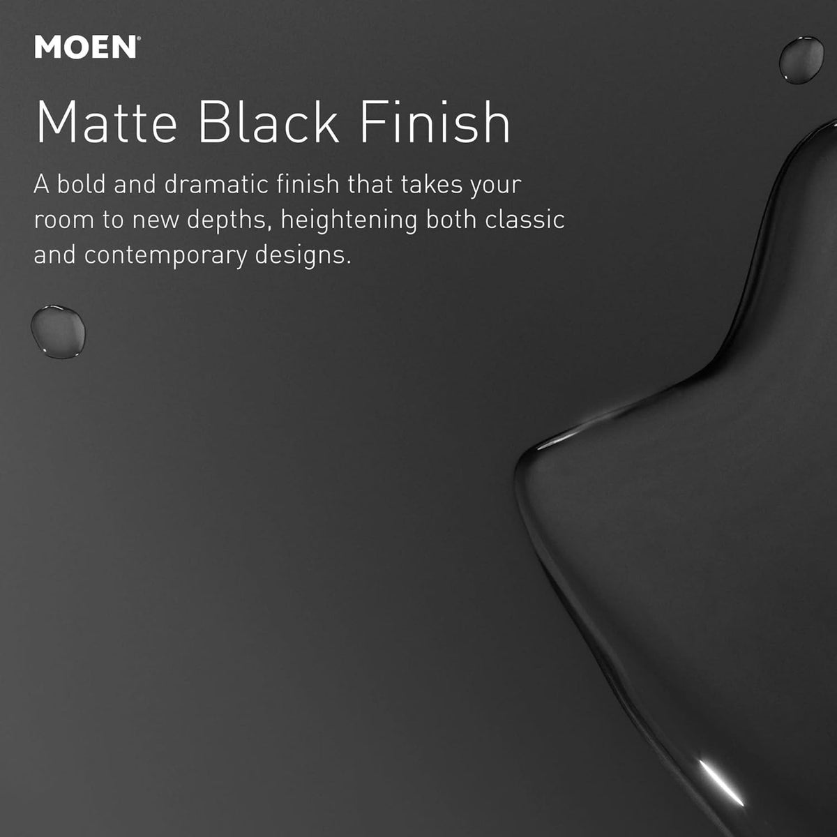 MOEN Ronan 84025BL 2-Handle 4" Modern Bathroom Sink Faucet - Matte Black