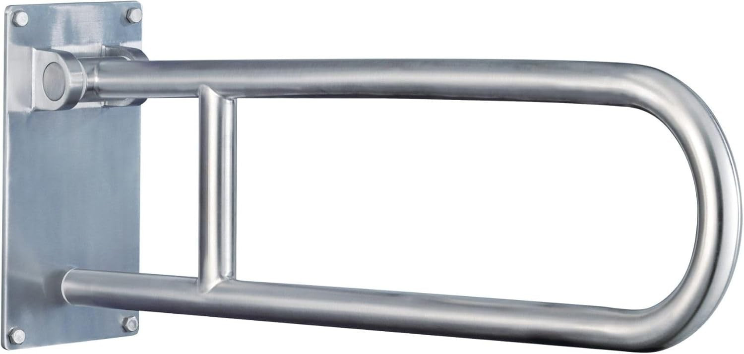 Moen R8960FD Safety Bathroom 30" Flip Up Screw Grab Bar Peened Stainless Steel