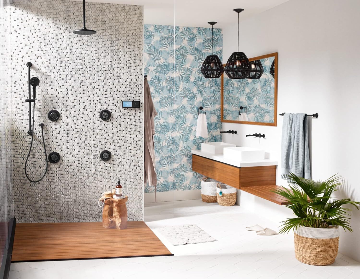 Moen 3558EPBL 5 Function Handheld Shower Eco-Perform. 30" Slide Bar Matte Black