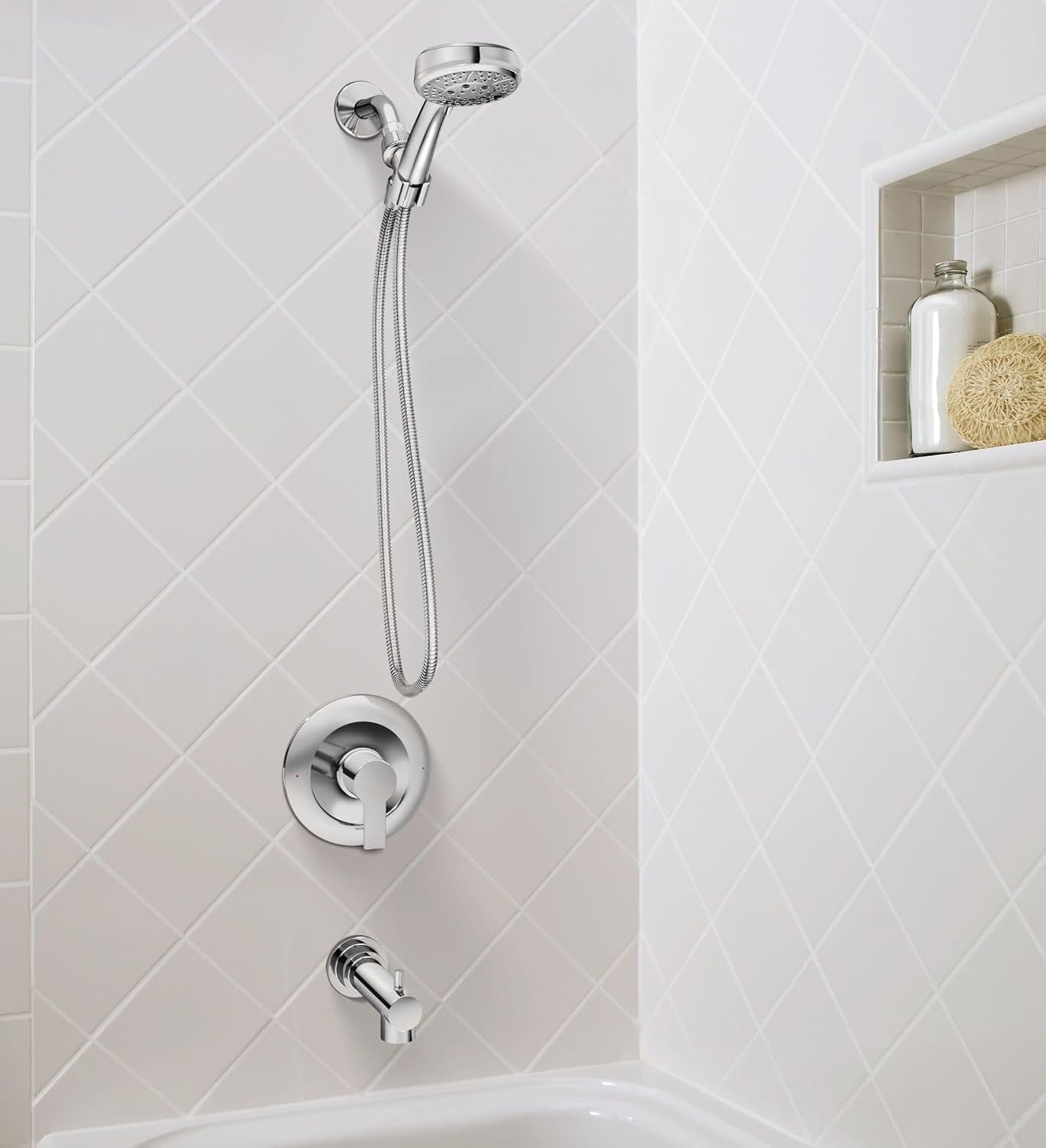 Moen 82618 Meena 1-Handle Faucet Handshower Shower & Tub Spout - Chrome