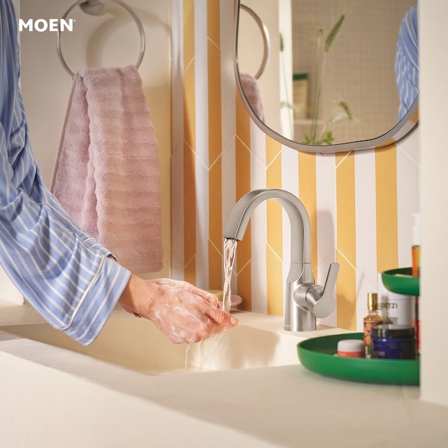 MOEN  84156SRN AVRI Single Handle Faucet - Spot Resist Brushed Nickel