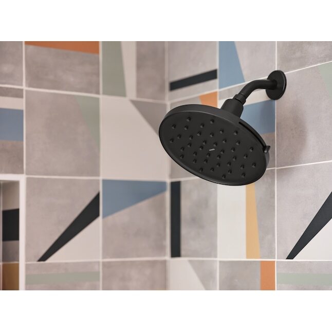 Moen Avri Matte Black 1-Handle Bathtub shower Head 9" Faucet with Valve 82156BL
