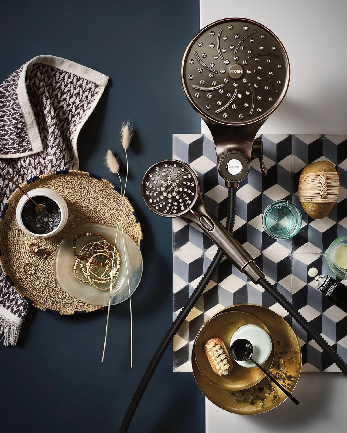 Moen 26100BRB Engage 6-Settings Handheld Shower Head - Mediterranean Bronze