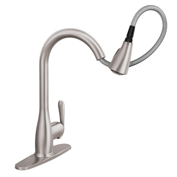 Moen 87879SRS Haysfield Spot Resist Stainless 1 Handle Pulldown Kitchen Faucet
