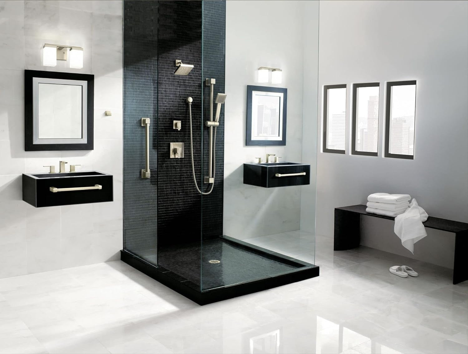 Moen S3879EP 90 Degree Single Function Hand Shower with Hose & Slide Bar, Chrome