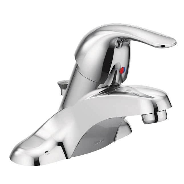 Moen WS84509 Adler 4" Centerset Bathroom Faucet w/ Drain & Deck Plate - Chrome