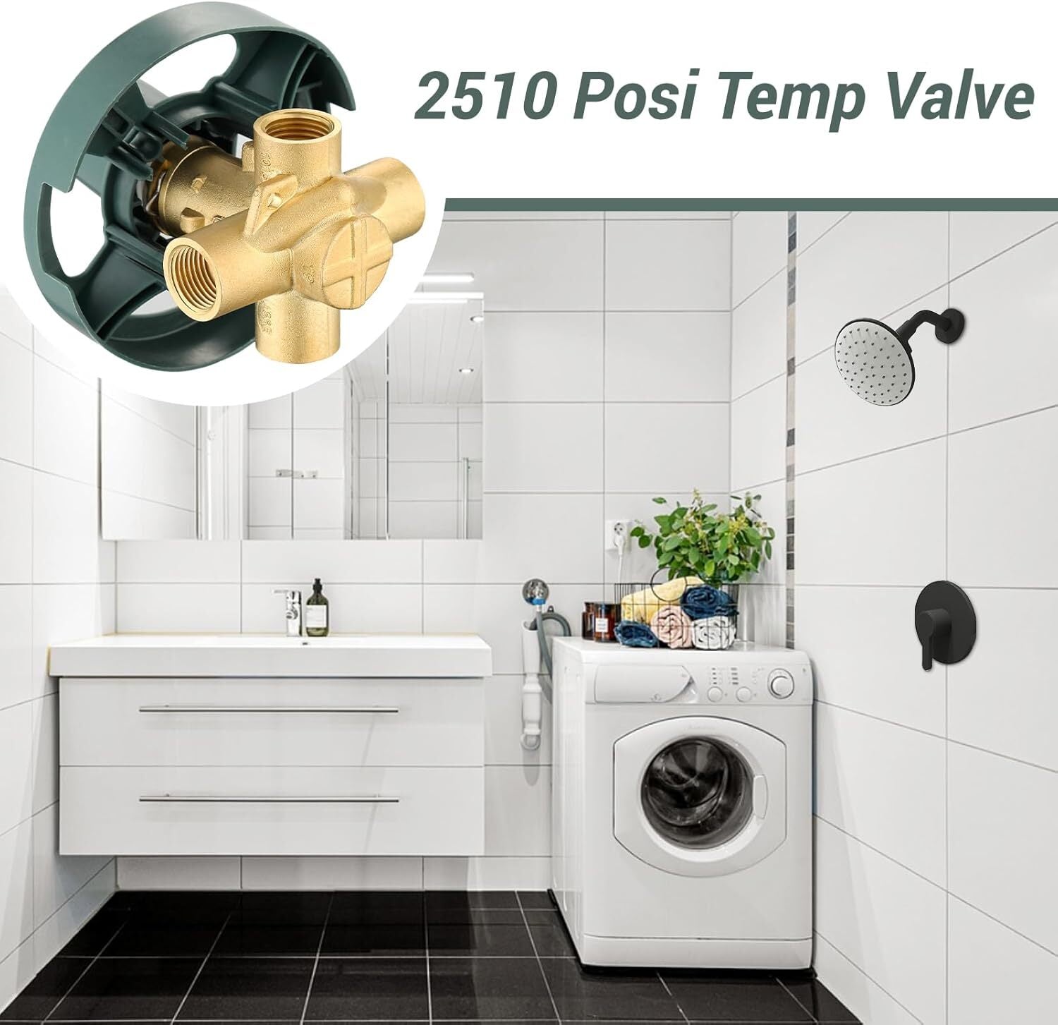 Moen 2510 Brass Posi-Temp Pressure-Balancing Cycling Tub and Shower Valve