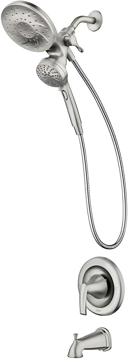 MOEN Graeden 82137SRN Magnetix 1-Handle Tub & Shower Faucet Spot Resist Nickel