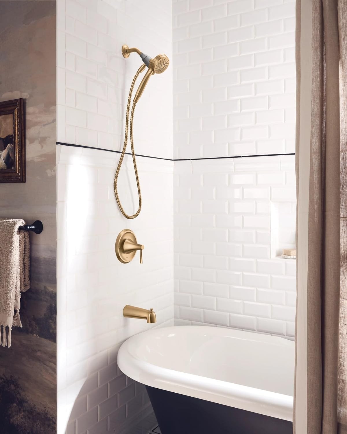 Moen Ronan 82021BZG Tub & Shower Valve & Trim Single Handle - Bronzed Gold