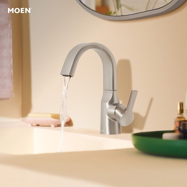 MOEN  84156SRN AVRI Single Handle Faucet - Spot Resist Brushed Nickel