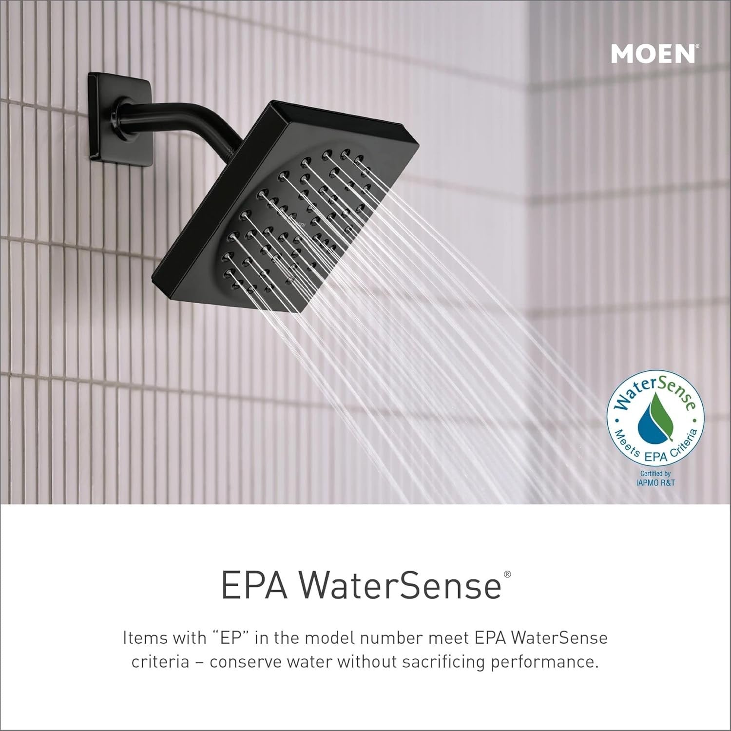 Moen 3667EPBL 1.75 GPM Multi Function Handheld Shower Slide Bar Eco Matte Black