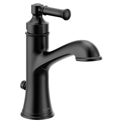Moen 6803BL Dartmoor 1-Handle Bathroom Faucet w/ DRAIN - Matte Black