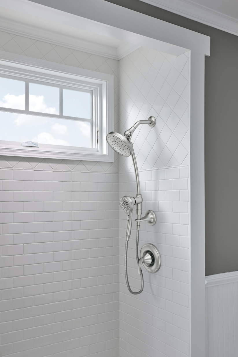 MOEN Attract Magnetix 6-Spray Patterns Dual Shower Heads Brushed Nickel 28586SRN