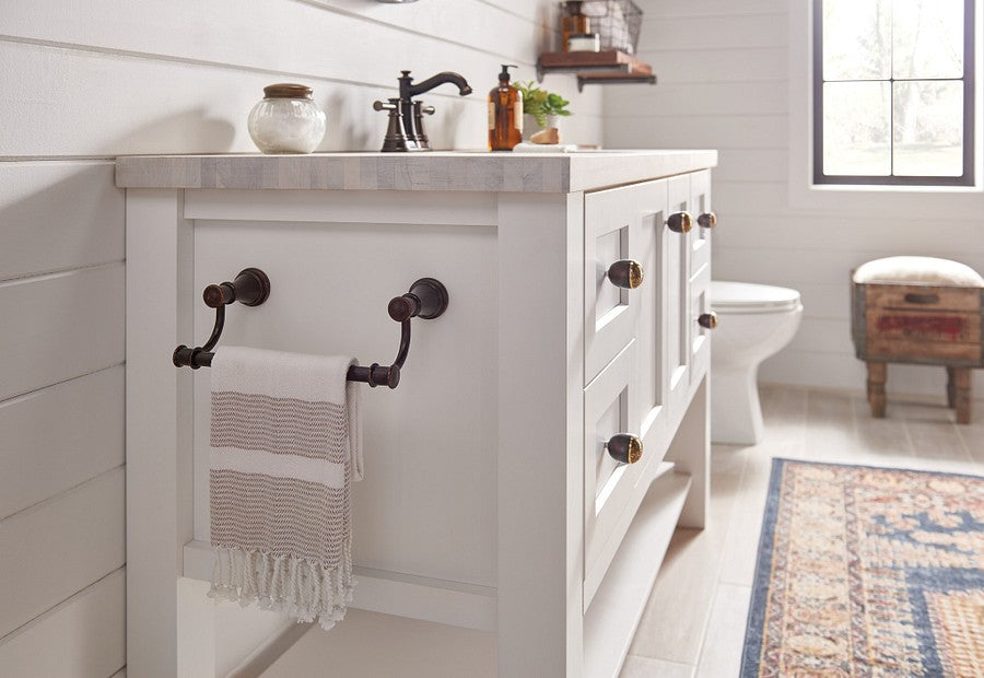 Moen YB6486ORB Belfield 9-Inch Bathroom Hand & Towel Bar - Oil Rubbed Bronze