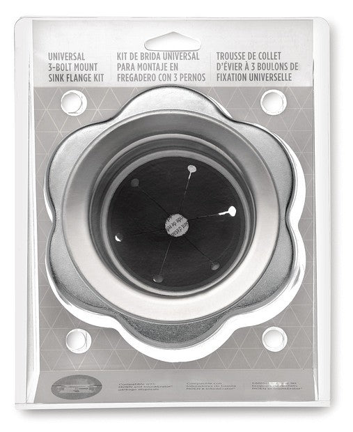Moen 1039 Garbage Disposal Universal 3-Bolt Mount Sink Flange Kit Stainless