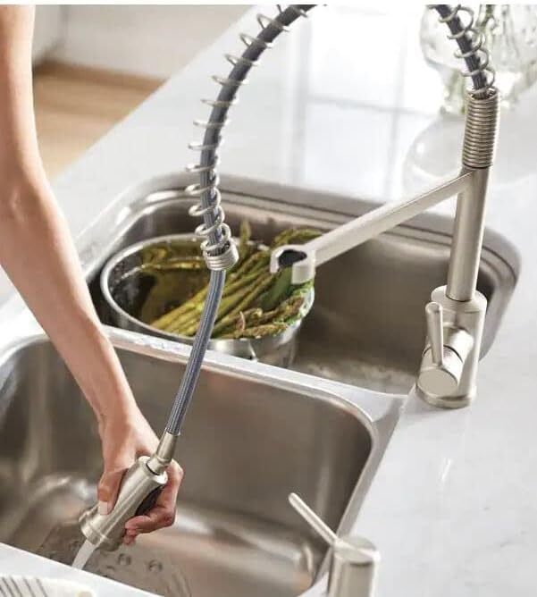 MOEN 87194SRS Indi Single-Handle Spring Pulldown Sprayer Soap Disp. Stainless